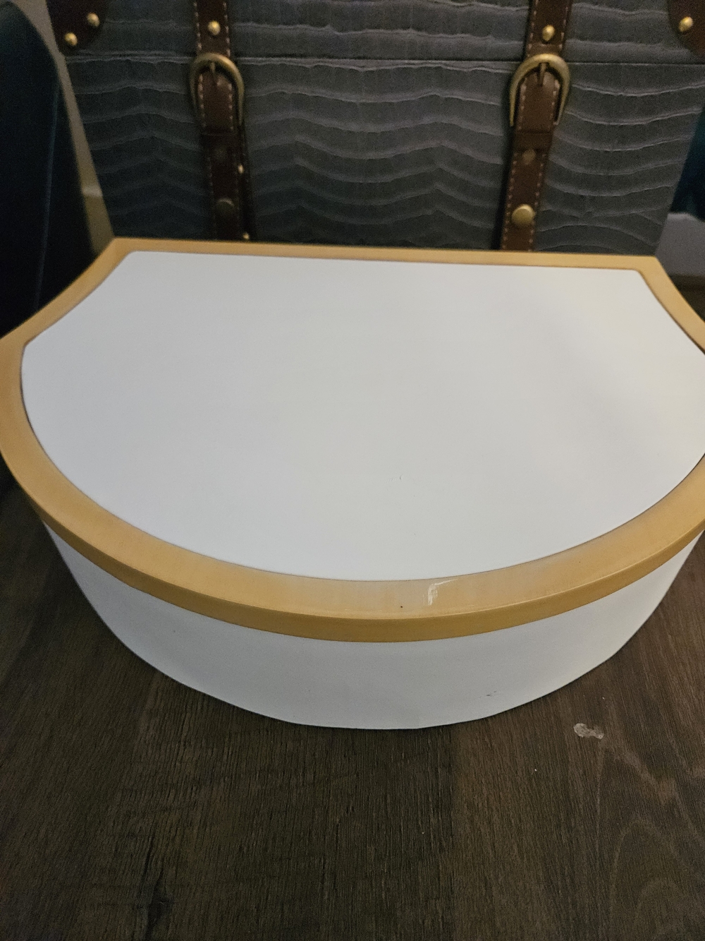 White and Gold Jewelry Store Display Shelf. Never Used